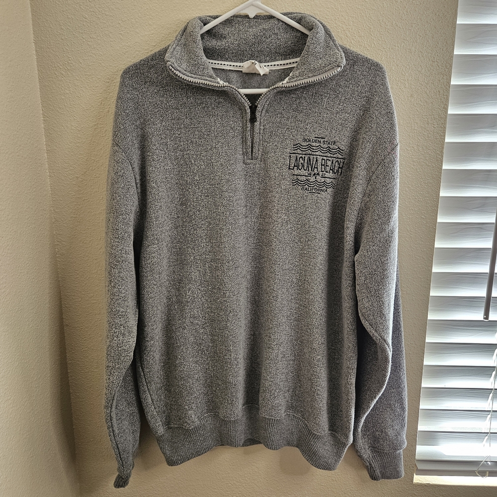 Laguna Beach Men's Gray Zip-Up Sweater